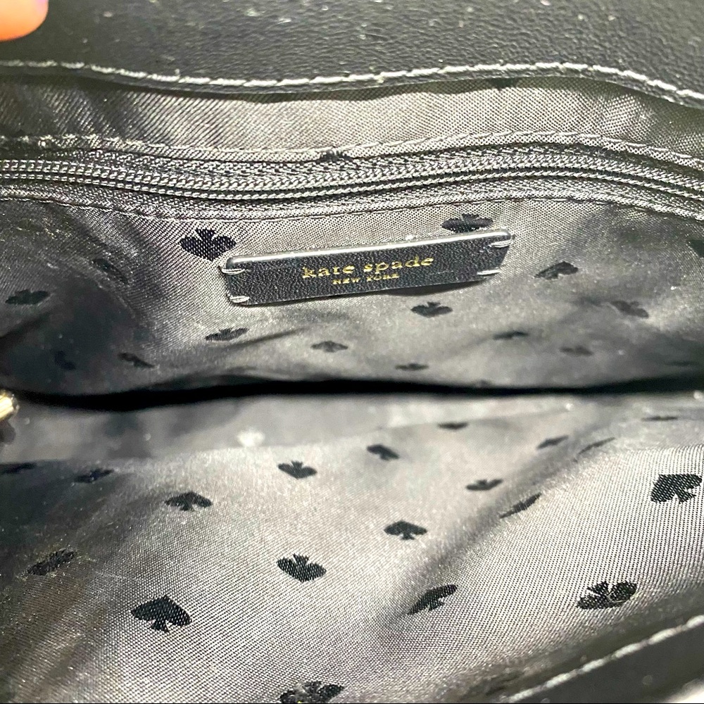 Kate Spade crossbody/shoulder bag black & gold - Picture 5 of 11